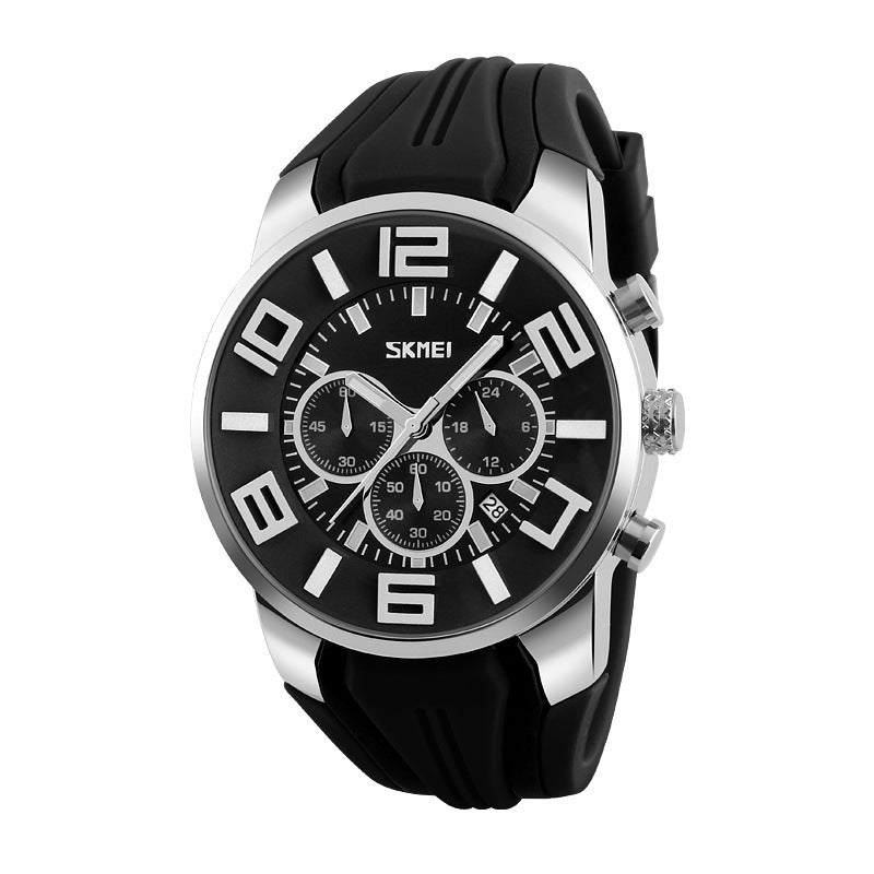 Men's Waterproof Quartz Watch with Calendar Feature