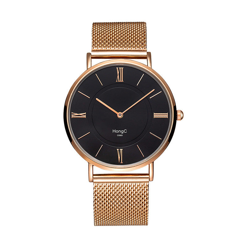 Men's Quartz Watch with Mesh Bracelet