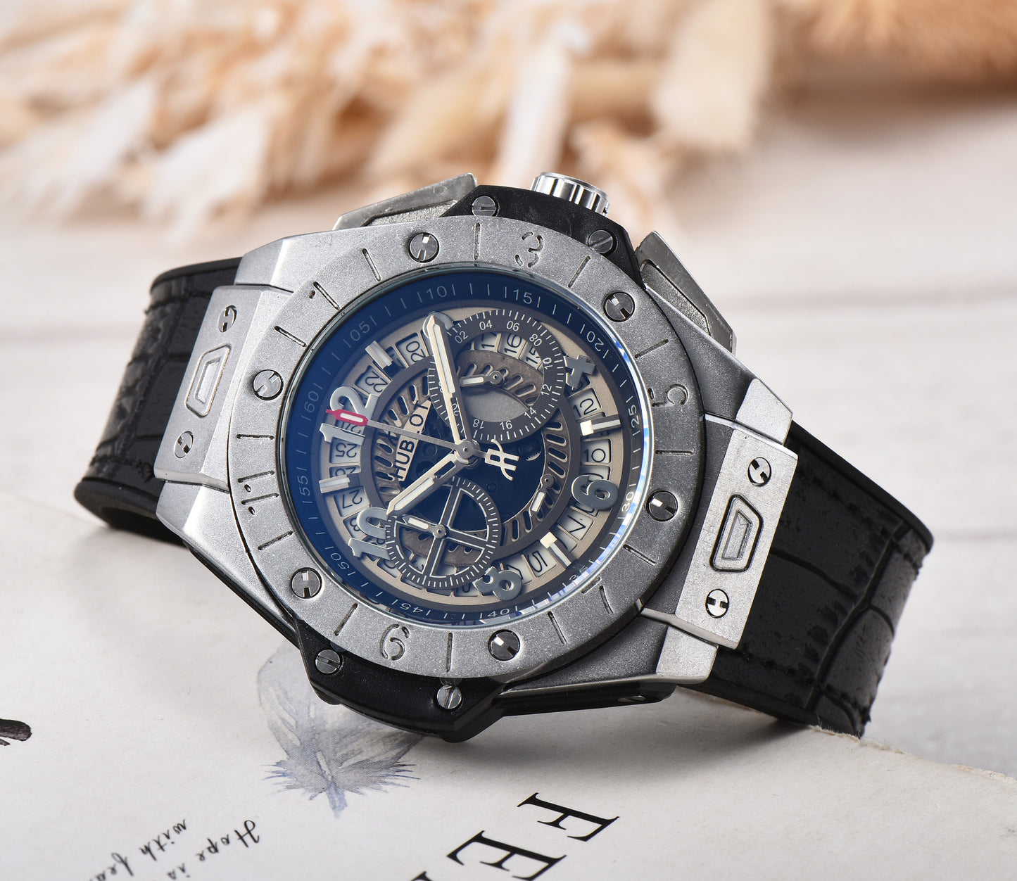 2019 Swiss Men's Quartz Watch with Silicone Strap