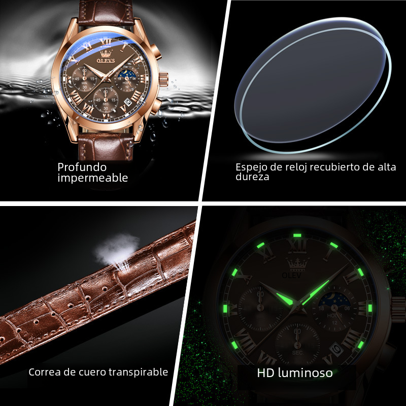 OULISI Brand Men's Quartz Chronograph Watch (Waterproof)