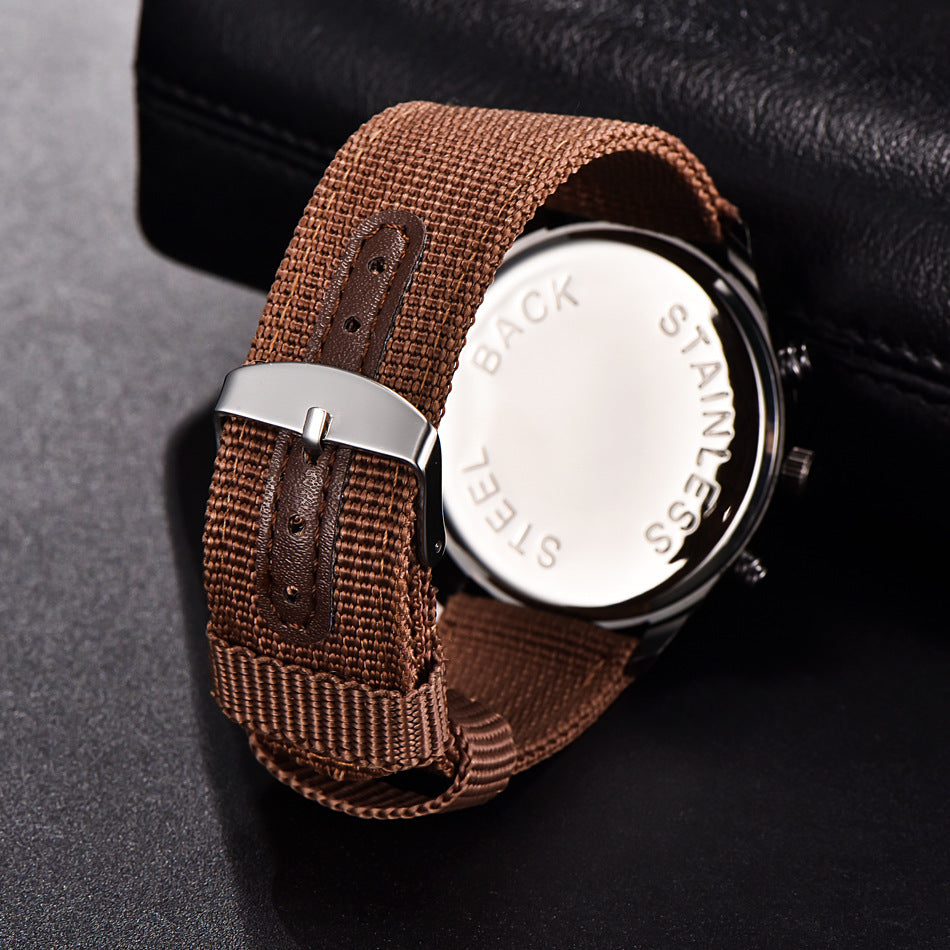 XINEW Men's Casual Nylon Strap Quartz Watch