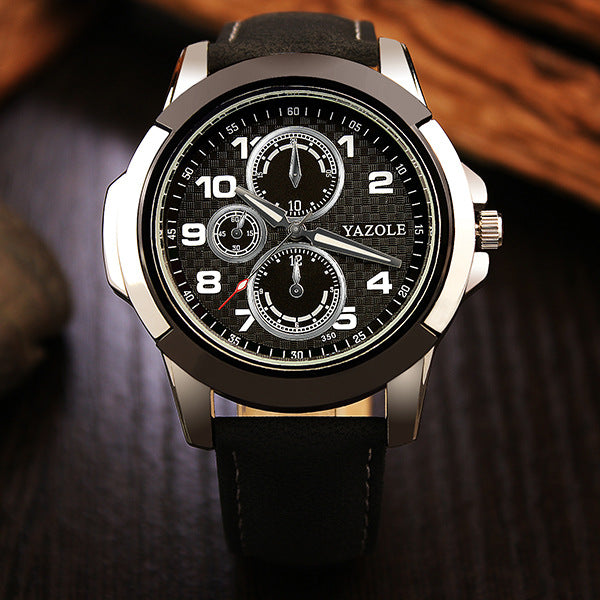 Men's Sports Quartz Watch with Creative Design