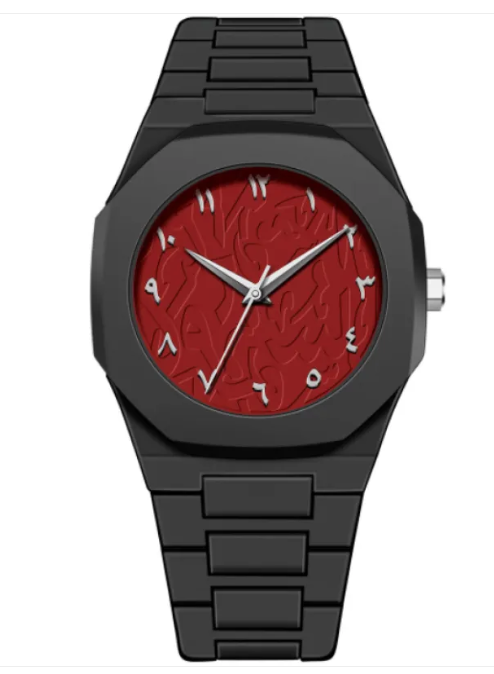 Men's Retro Arabic Digital Quartz Watch