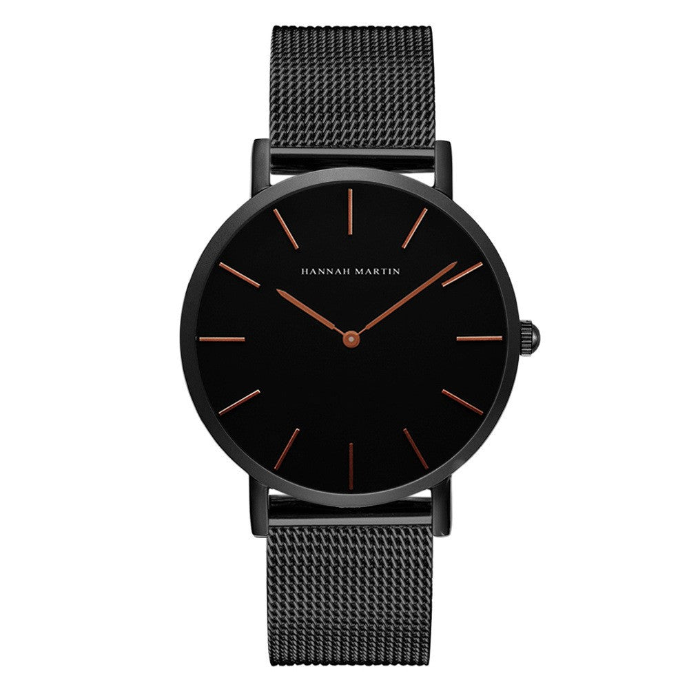 Men's Quartz Watch with Japanese Movement and Steel Band