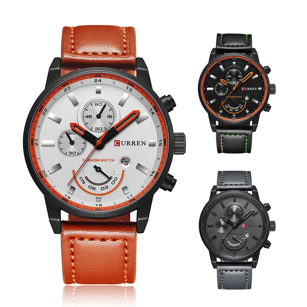 CURREN 8217 Casual Men's Leather Quartz Watch