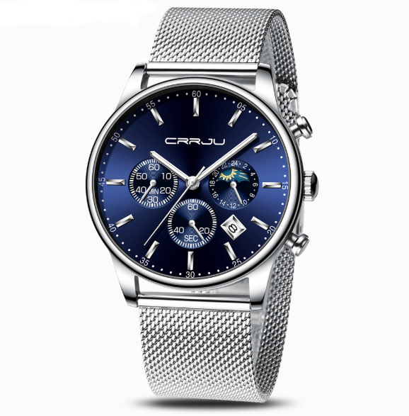 CRRJU 2266 Men's Quartz Watch - Fashionable Casual Style
