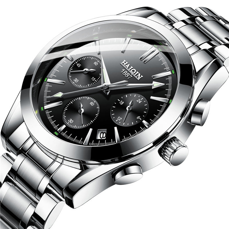 Haqin Men's Multifunctional Waterproof Quartz Watch