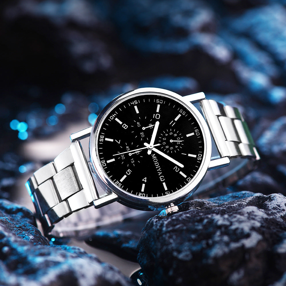 MODIYA Men's Quartz Watch with Minimalist Steel Band