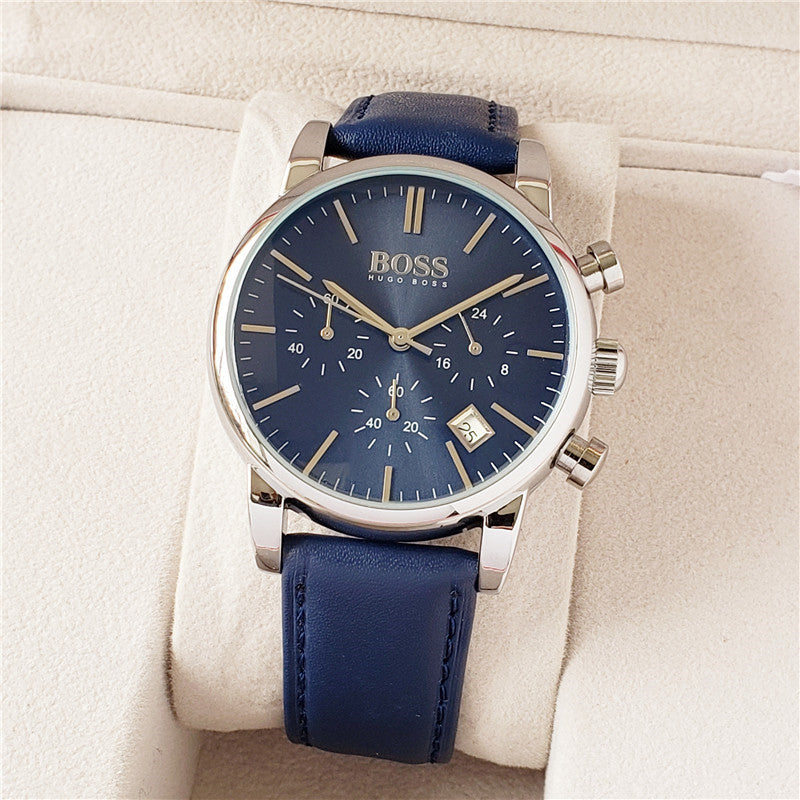 Swiss Boss Men's Quartz Watch with Calendar Function