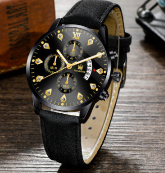 Men's Quartz Watch with Rhinestone Inlay (Wholesale)