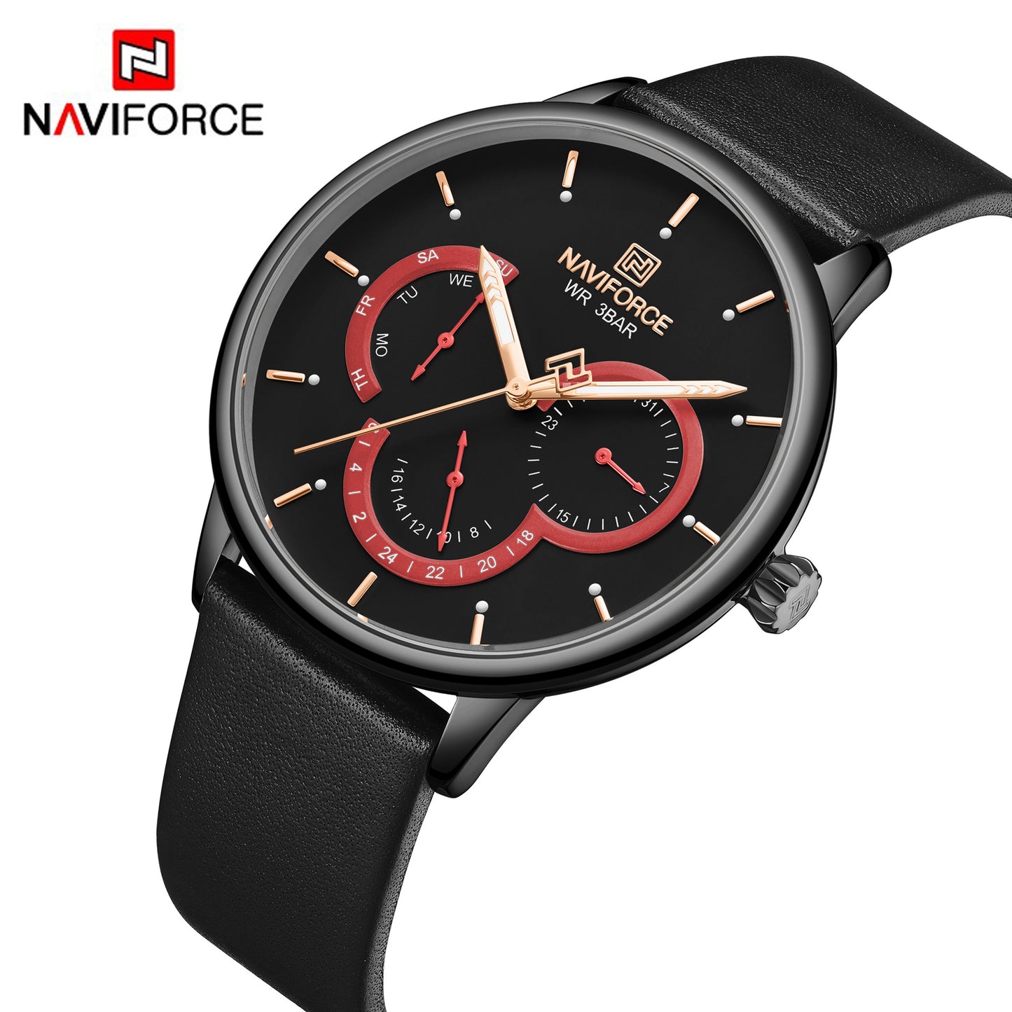 Waterproof Quartz Men's Watch with Calendar Function