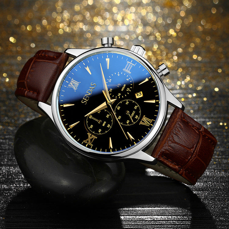 Multi-Function Men's Waterproof Quartz Watch (6 Subdials)