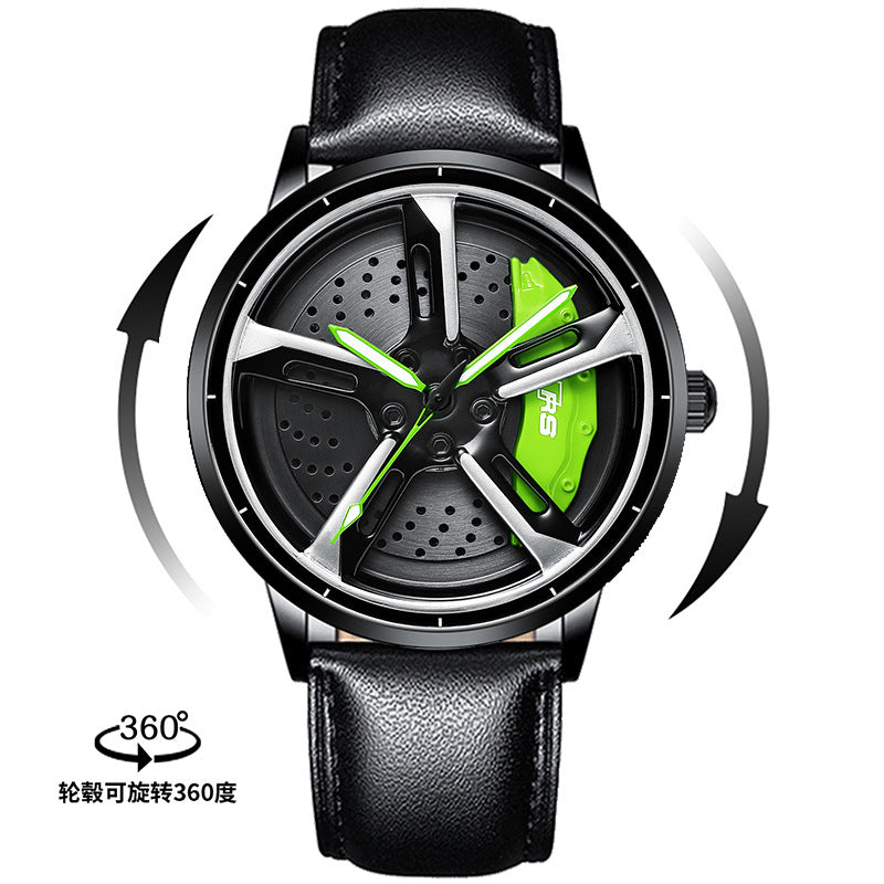 SVJ Men's Quartz Watch with 3D Hollow Design