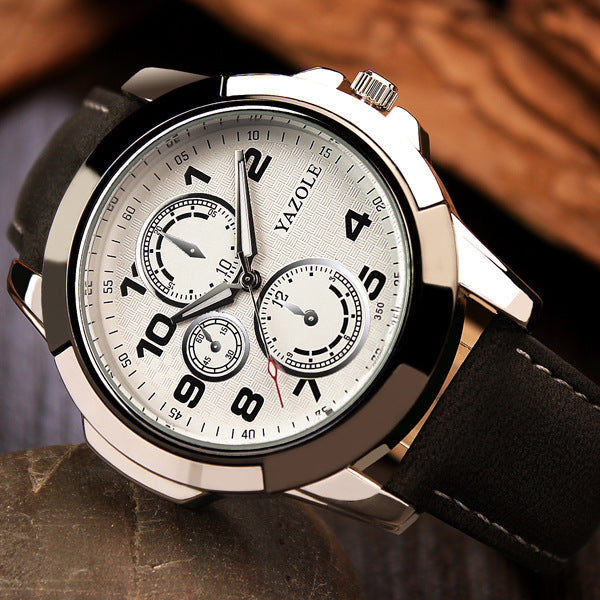Men's Sports Quartz Watch with Creative Design