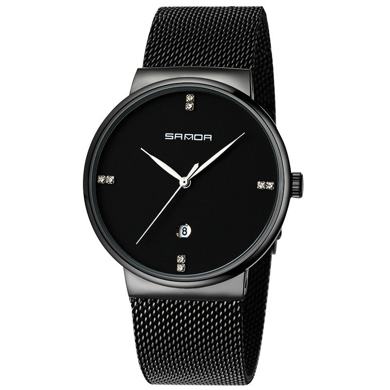 Men's Waterproof Quartz Watch with Calendar Feature