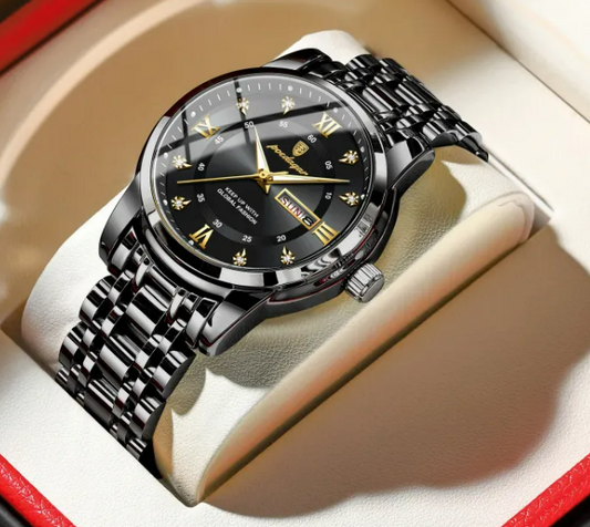 Waterproof Men's Double Calendar Luminous Quartz Watch