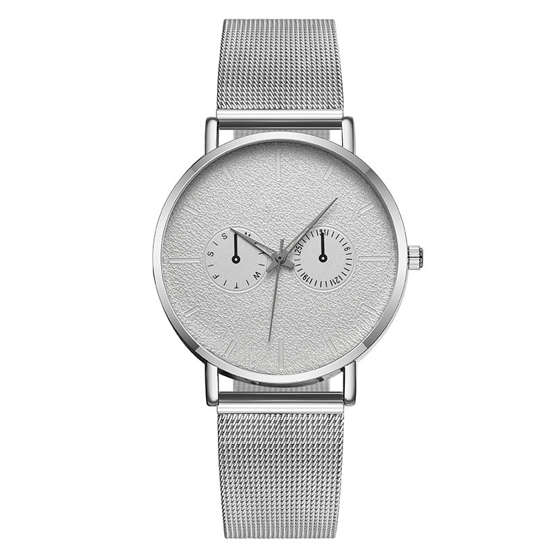 SHAARMS Men's Quartz Watch with Leather Band (Trendy)