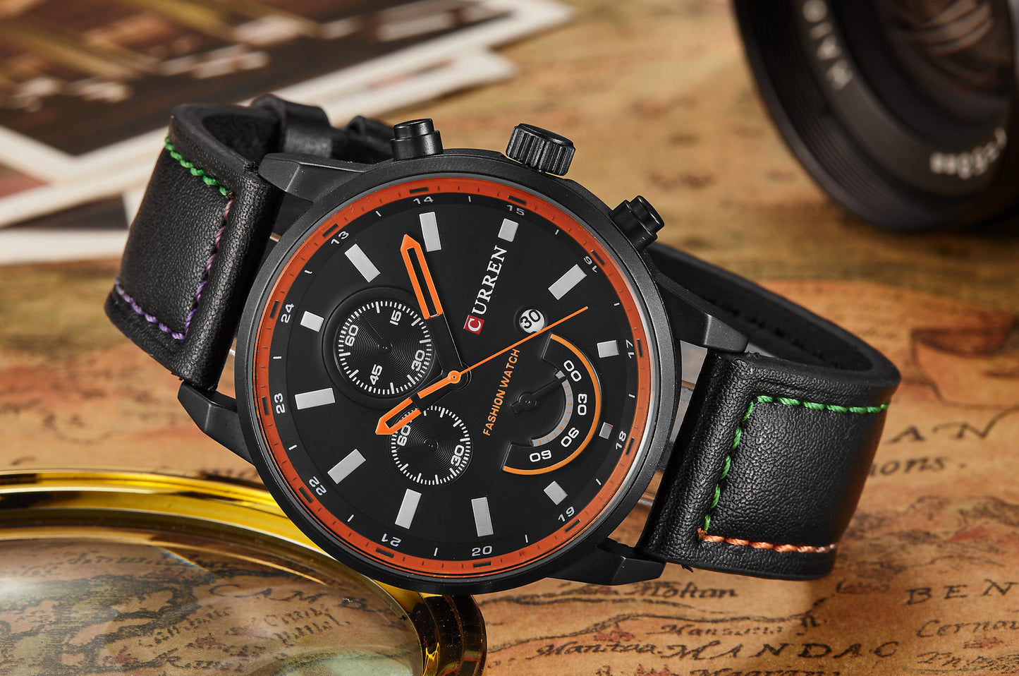 CURREN 8217 Casual Men's Leather Quartz Watch