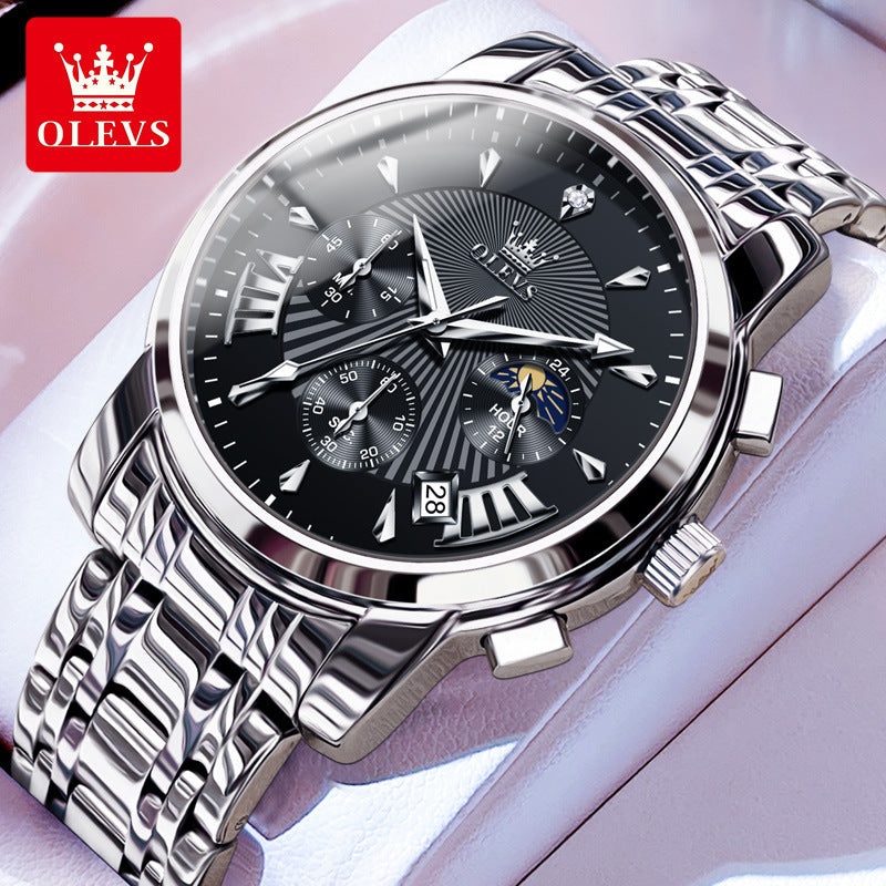 Olysee Men's Multifunctional Fashion Quartz Watch