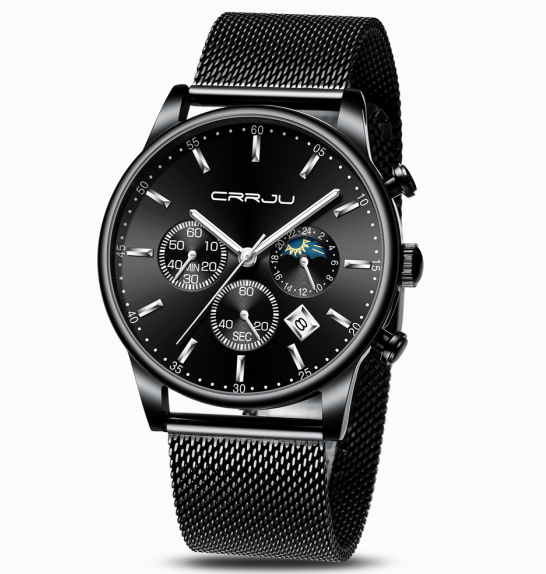 CRRJU 2266 Men's Quartz Watch - Fashionable Casual Style