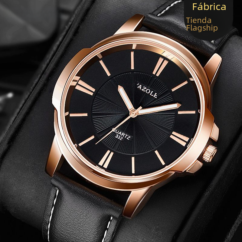 Men's Waterproof Quartz Watch with Luminous Feature