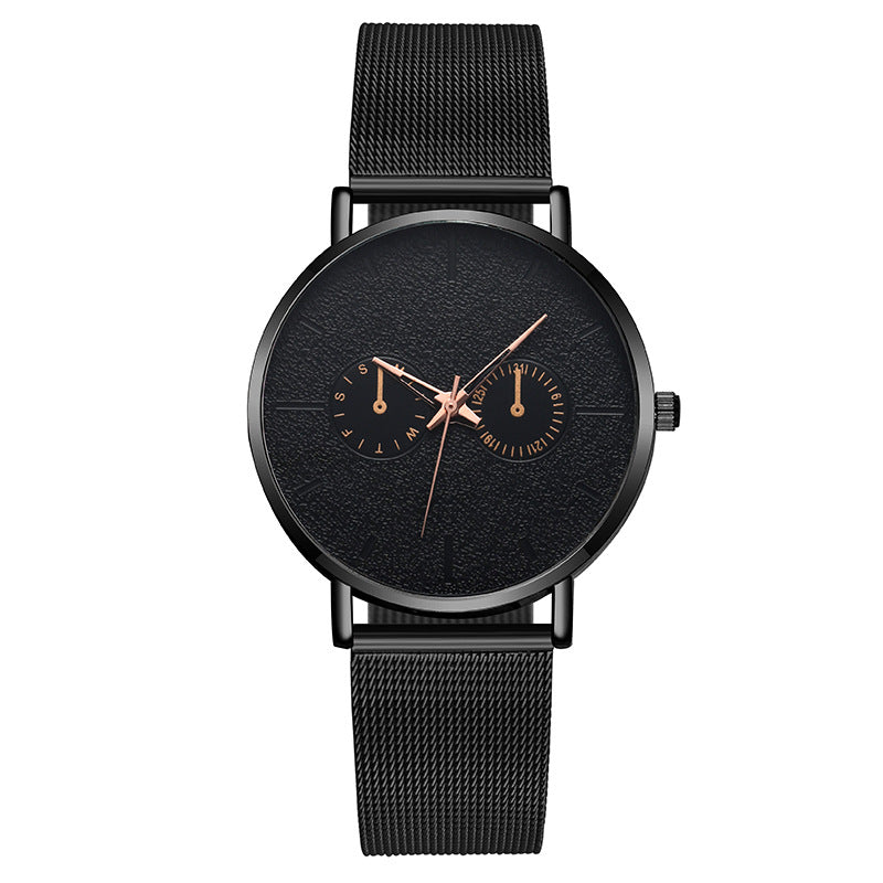 SHAARMS Men's Quartz Watch with Leather Band (Trendy)