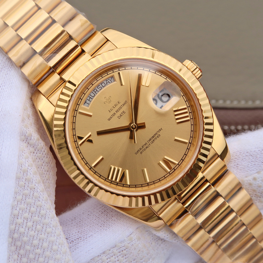 Lgxige Men's Fashion Quartz Sunday Calendar Watch