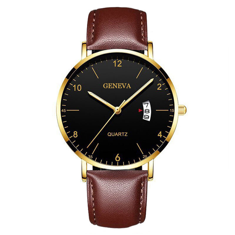 Men's Business Minimalist Quartz Calendar Watch