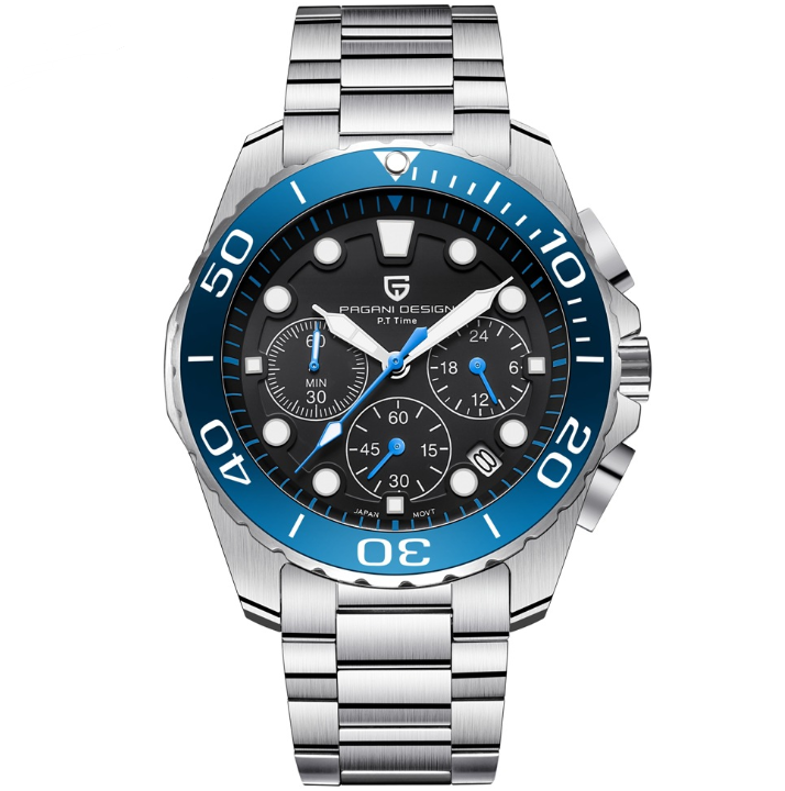 New Men's Quartz Watch, Waterproof Steel Band