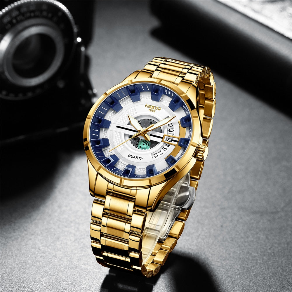 Nibosi Men's Multifunctional Quartz Watch - Waterproof