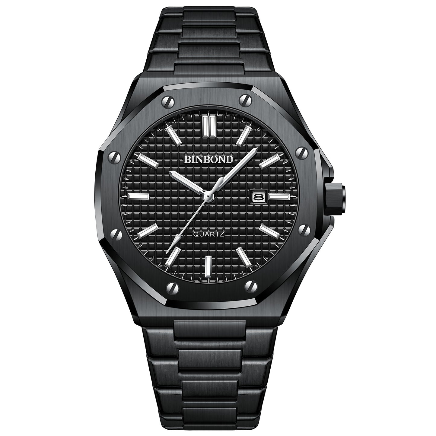 BINBOND Men's Multifunctional Quartz Steel Watch