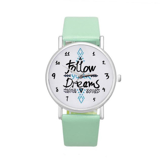 Men's Casual Quartz Watch with Leather Belt