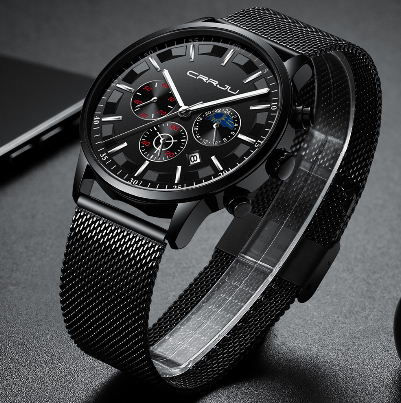 CRRJU 2260 Men's Multifunctional Waterproof Quartz Watch