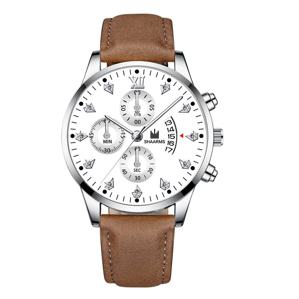 Men's Quartz Watch with Rhinestone Inlay (Wholesale)