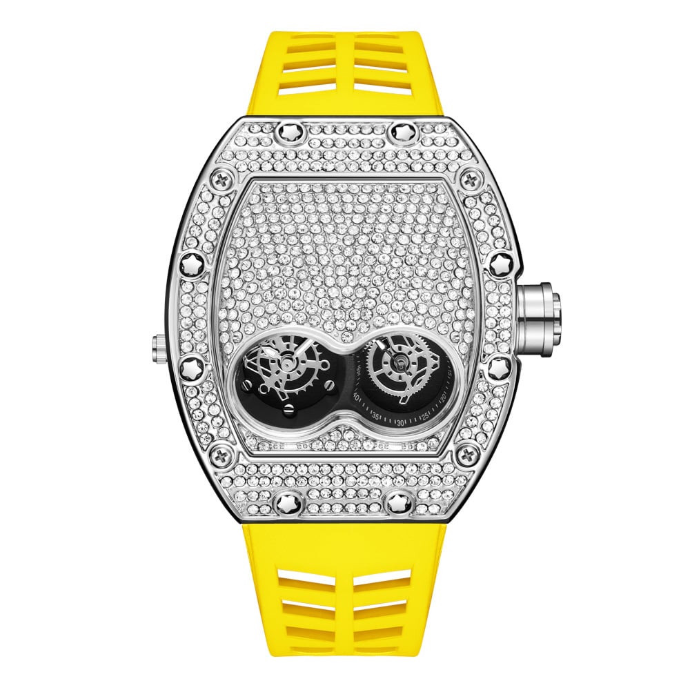 Fashion Diamond Men's Quartz Watch with Unique Style