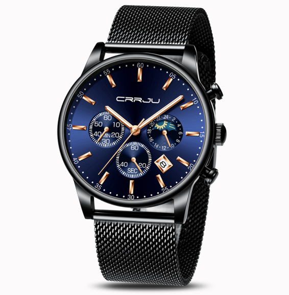 CRRJU 2266 Men's Quartz Watch - Fashionable Casual Style
