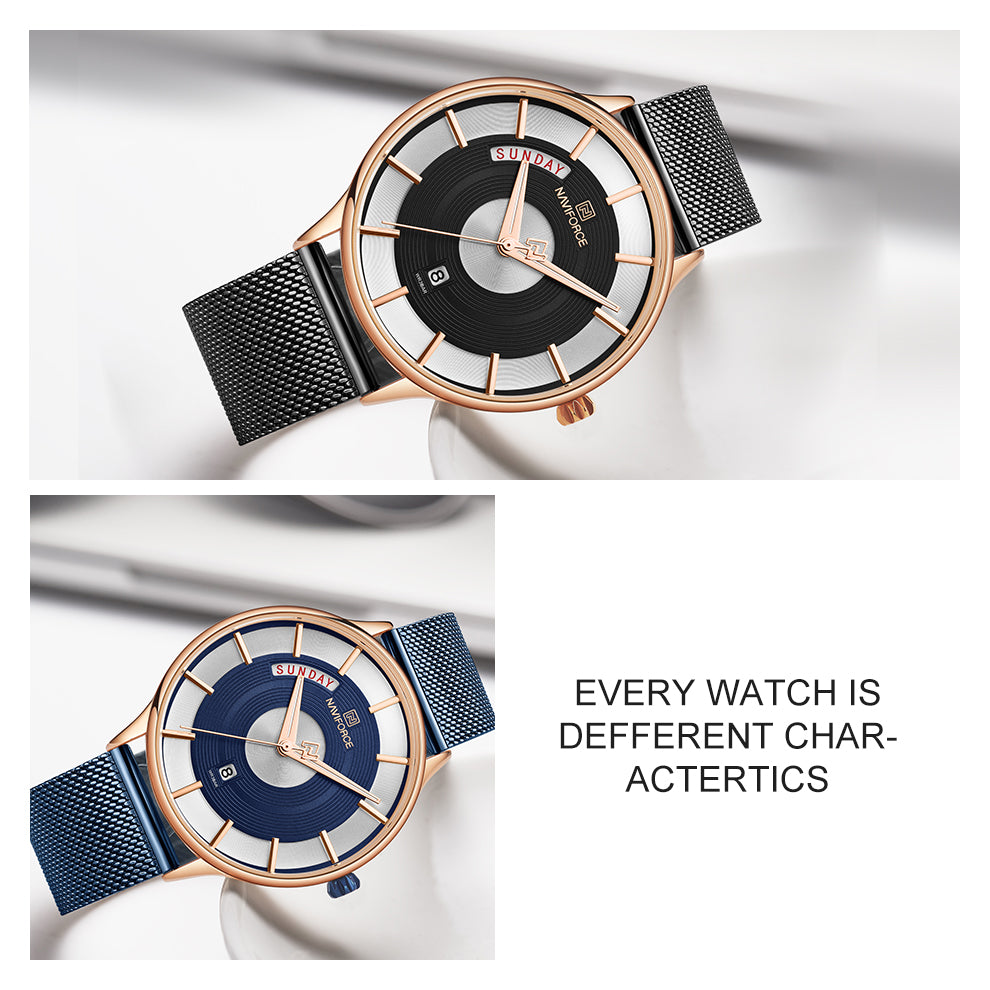 Men's Fashion Quartz Watch with Stainless Steel Band