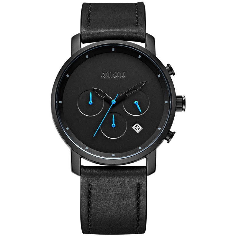 Baogela Men's Quartz Three-Eye Watch