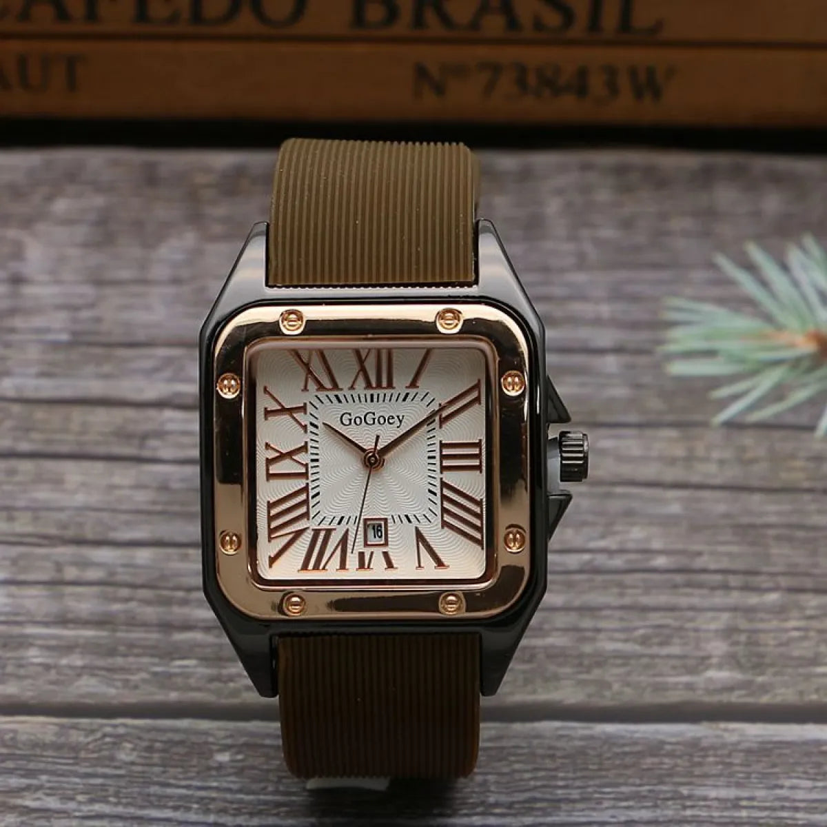 Square Men's Roman Scale Quartz Watch