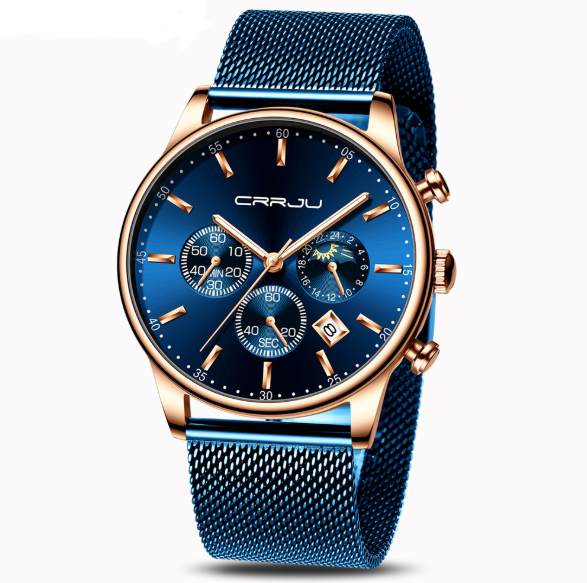 CRRJU 2266 Men's Quartz Watch - Fashionable Casual Style