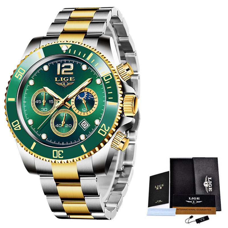 Men's Waterproof Multi-function Chronograph Quartz Watch