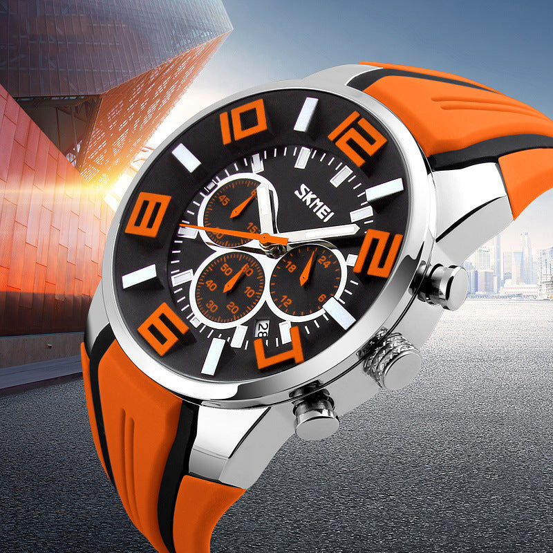 Men's Waterproof Quartz Watch with Calendar Feature