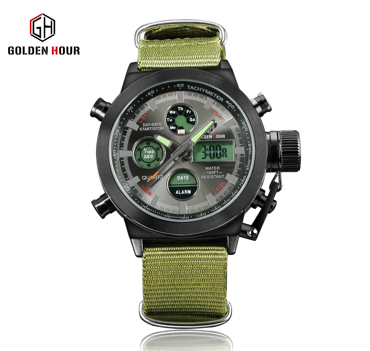 Multi-Function Men's Outdoor Sports Watch - Waterproof Quartz