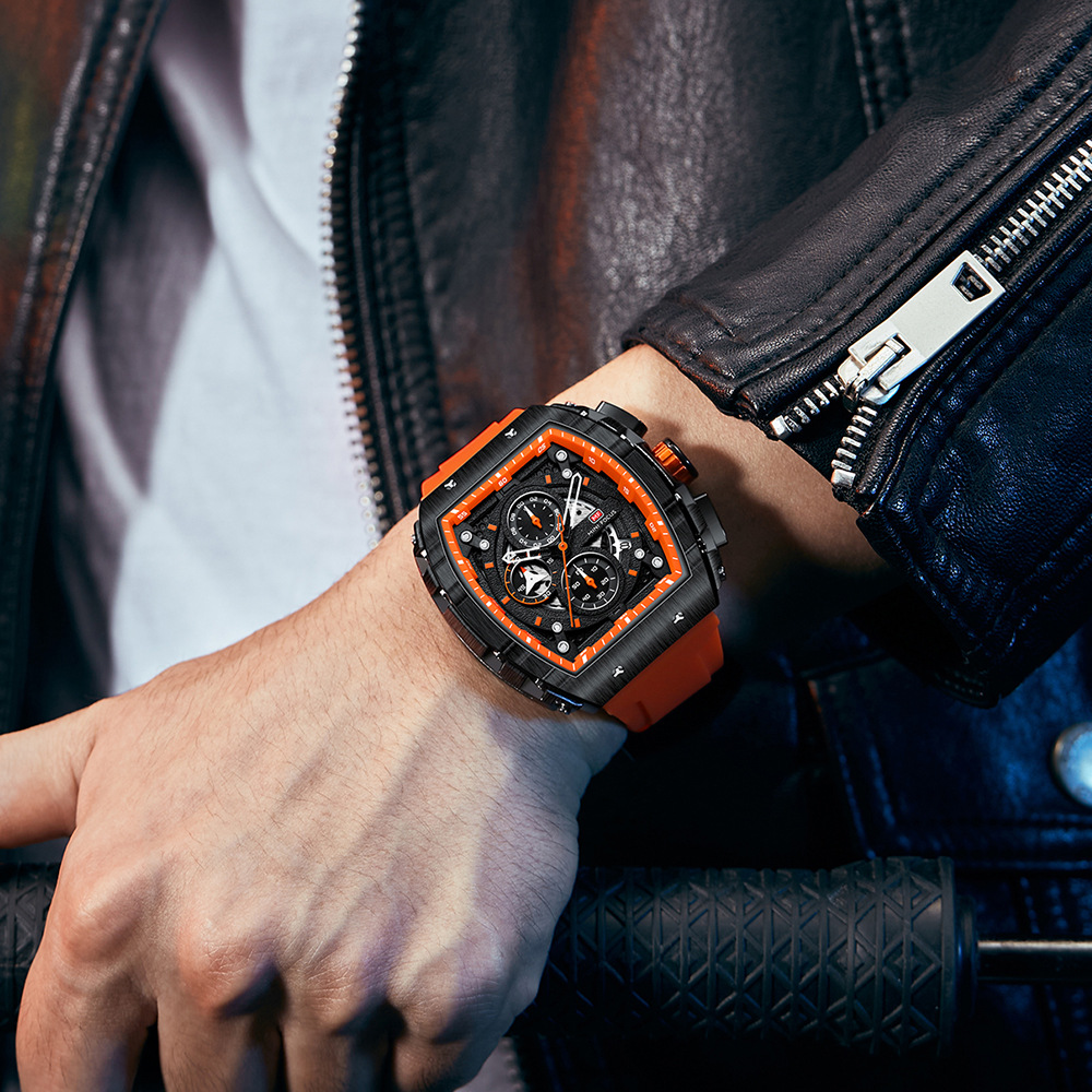 Outdoor Tonneau Sports Men's Quartz Watch