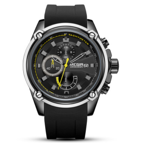 MEGIR Men's Quartz Sports Watch with Silicone Strap