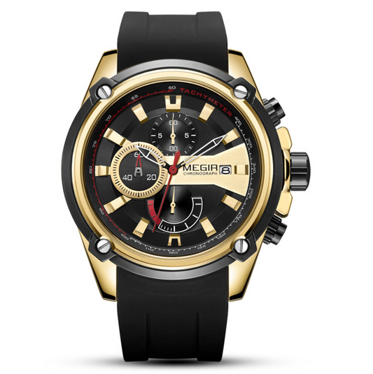 MEGIR Men's Quartz Sports Watch with Silicone Strap