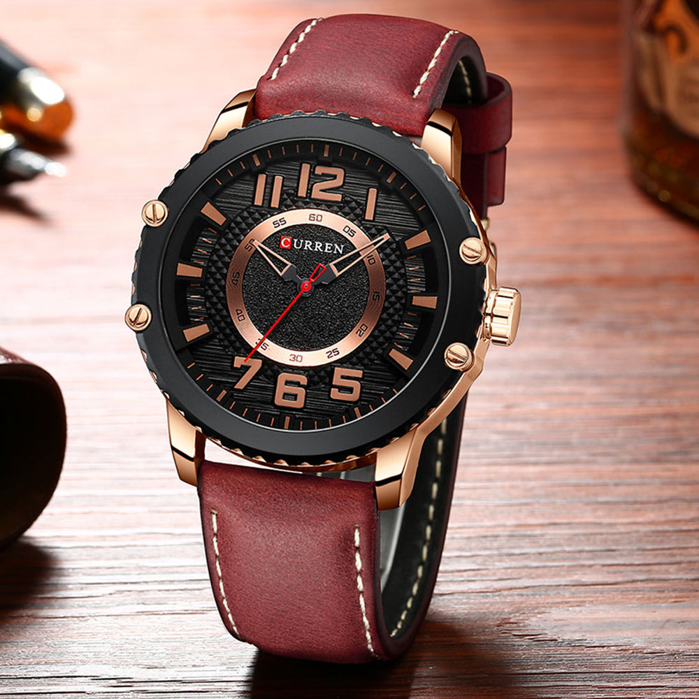 Stylish Men's Quartz Watch with Calendar (Model 8341)