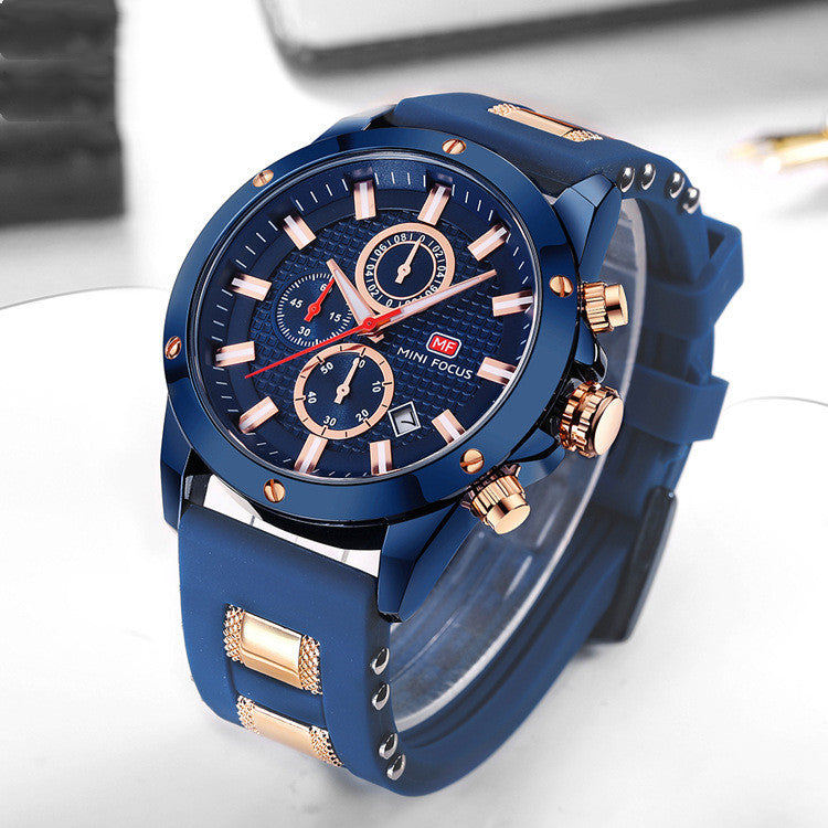 Men's Waterproof Quartz Sports Watch by MINIFOCUS