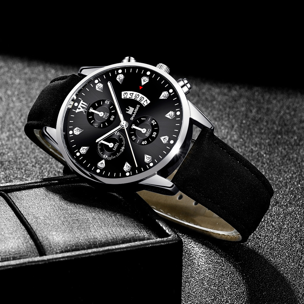 Men's Quartz Watch with Rhinestone Inlay (Wholesale)