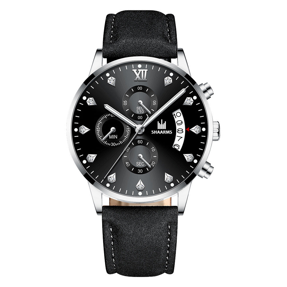 Men's Quartz Watch with Rhinestone Inlay (Wholesale)